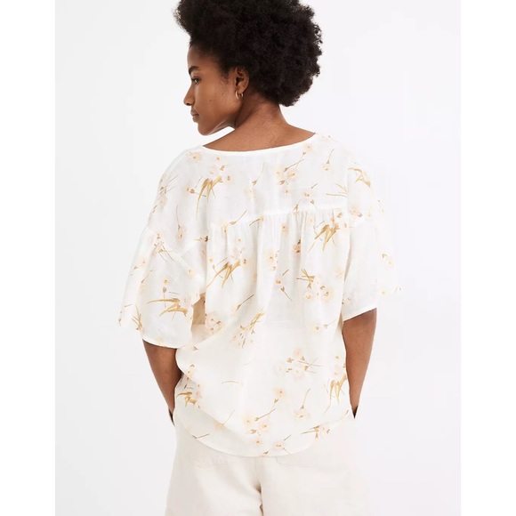 Madewell Tops Nwt Madewell Fluttersleeve Rhyme Top Poshmark